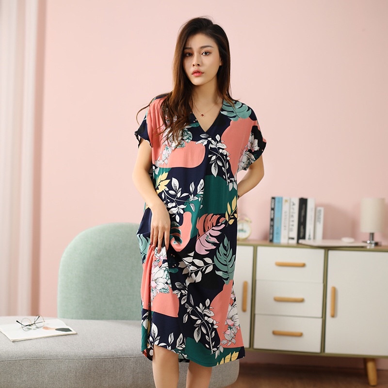 Váy lanh, váy ngủ lanh lụa freesize rộng, cực nhẹ mát