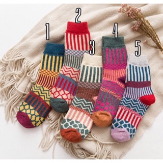 Tất thổ cẩm vintage cổ cao - Vớ cao cổ nam nữ len dày mùa đông họa tiết thổ cẩm Meo shop