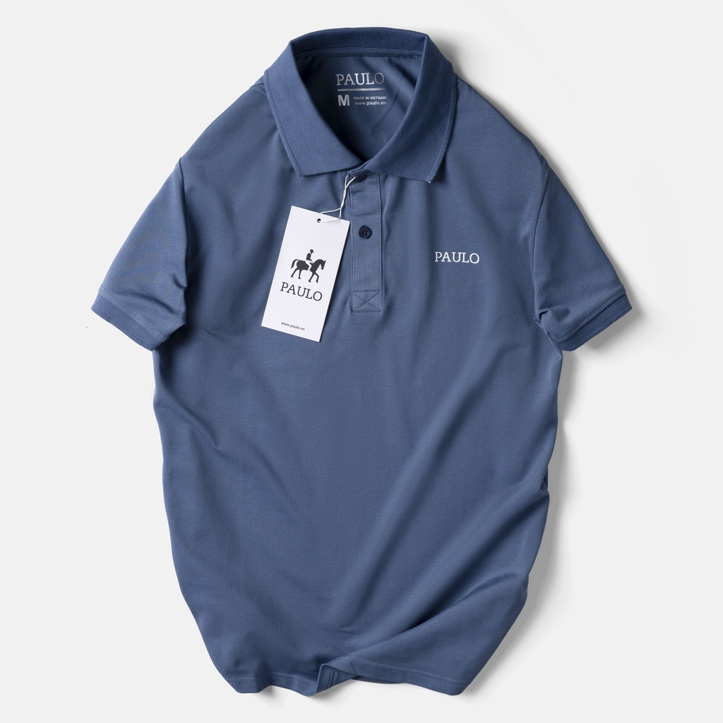 Áo thun POLO nam cổ bẻ BASIC CVC vải cá sấu Cotton kháng khuẩn, chống nhăn, thoáng mát - PAULO