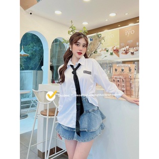 Áo sơ mi kèm cà vạt tay dài