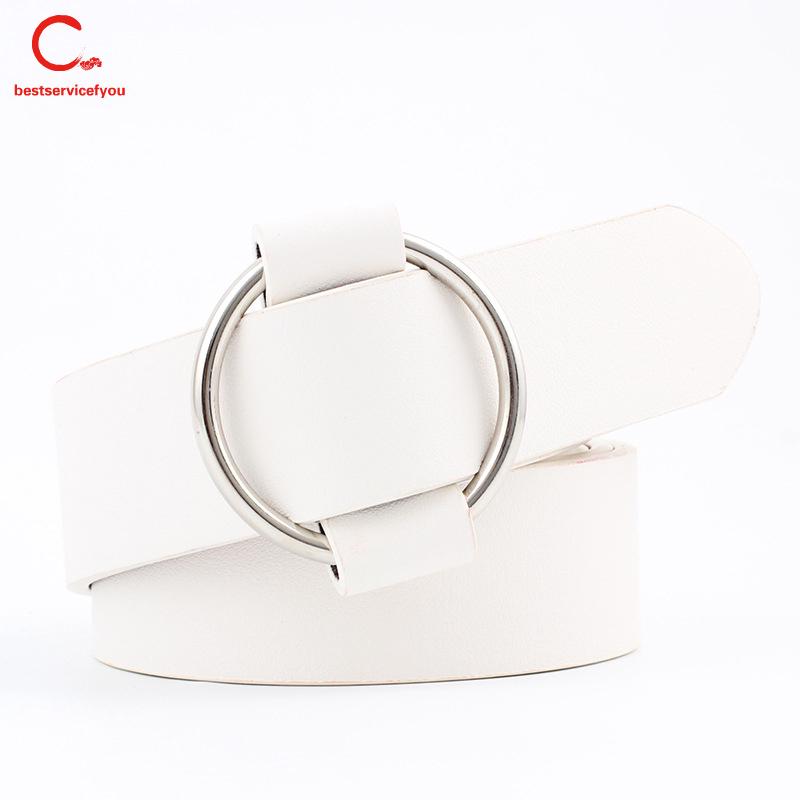 Thắt lưng da phối khoen tròn thời trang