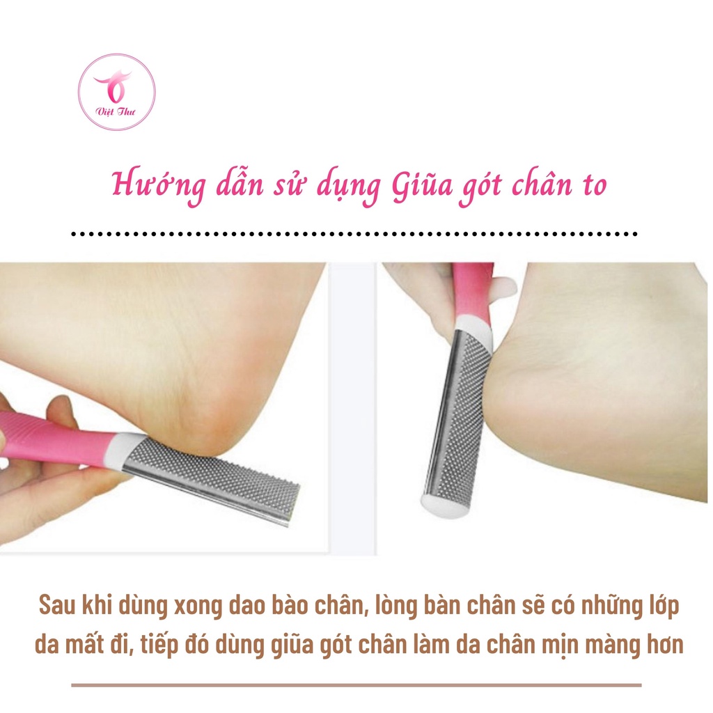 Dụng cụ chà gót chân tẩy tế bào chết hiệu quả chăm sóc bàn chân trắng hồng Việt Thư