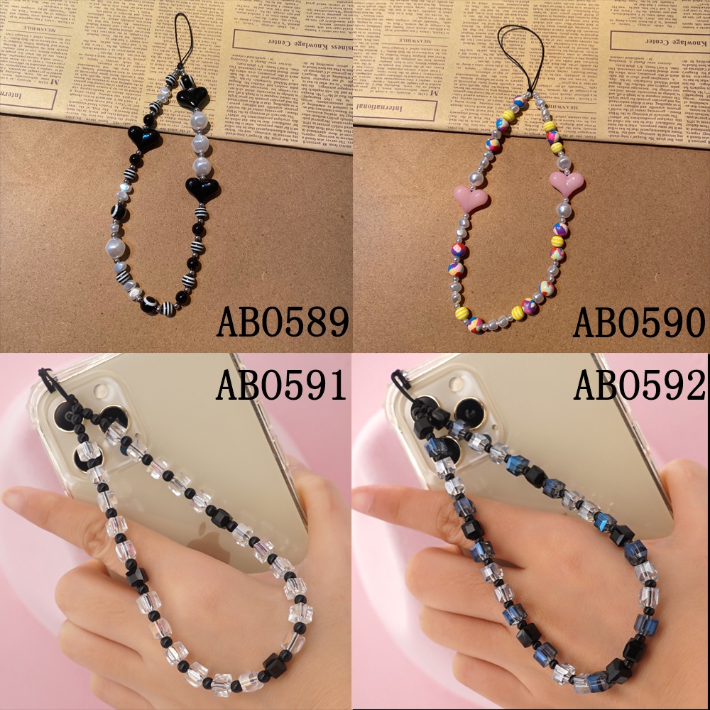 Dây Đeo Cổ Tay Điện Thoại Đính Hạt Phong Cách Bohemian