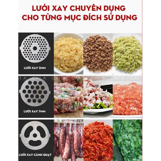 Máy xay thịt công nghiệp - Máy nhồi xúc xích đa năng -xay thịt làm dồi nhanh chóng công suất mạnh dễ vệ sinh
