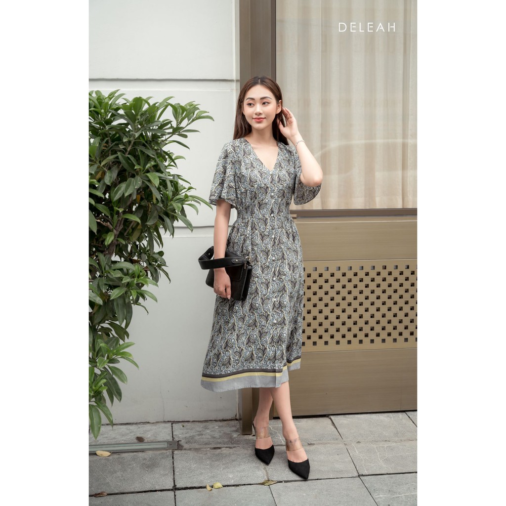 De Leah - Đầm ôm A chun eo - Thời trang thiết kế