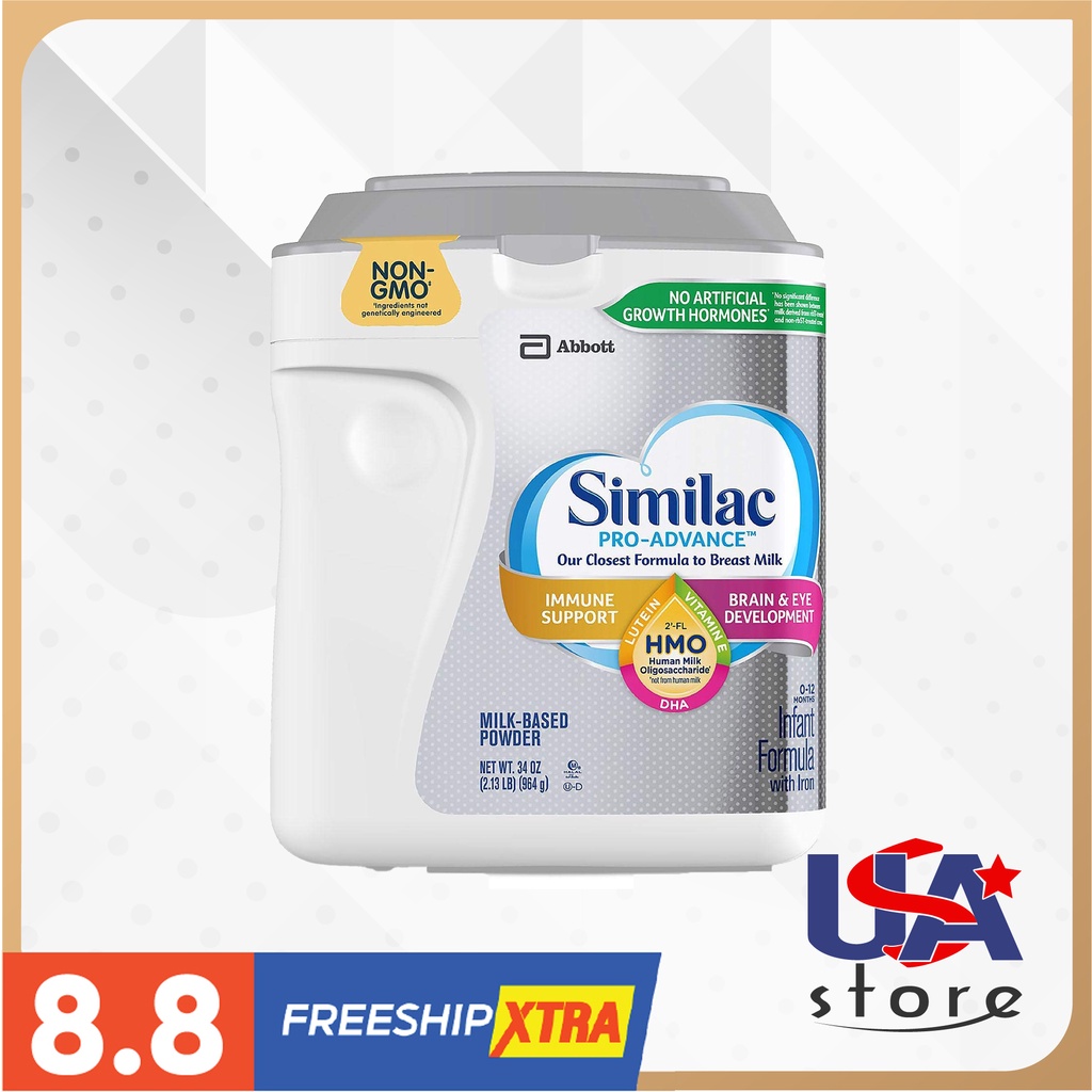Sữa Bột Similac Pro-Advance Hmo Non-Gmo Cho Bé Từ 0-12 Tháng – 964g