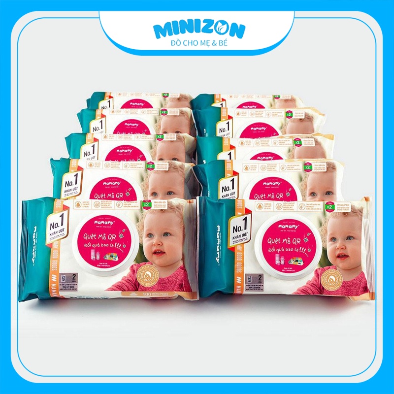 Giấy Ướt Mamamy Có Nắp Không Mùi 100 Tờ Chính Hãng Giá Rẻ | Minizon Kids