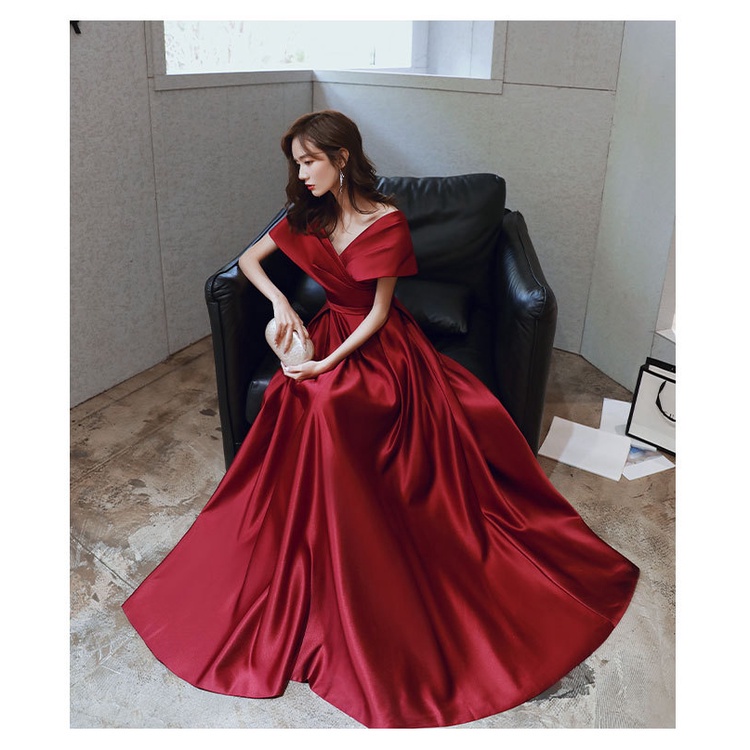 Đầm dự tiệc dạ hội thiết kế ôm dáng vừa vặn đơn giản thời trang sang trọng dành cho nữ