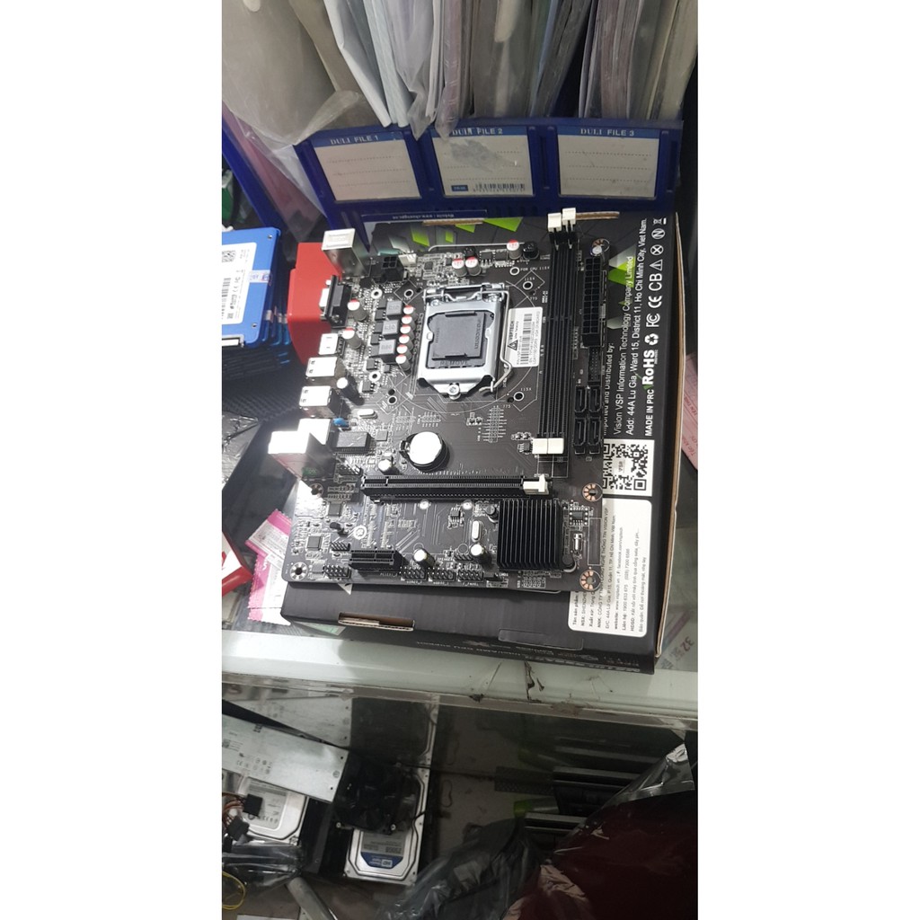 bộ main  h81 vsptech kèm chíp chíp i5 4570 có fan