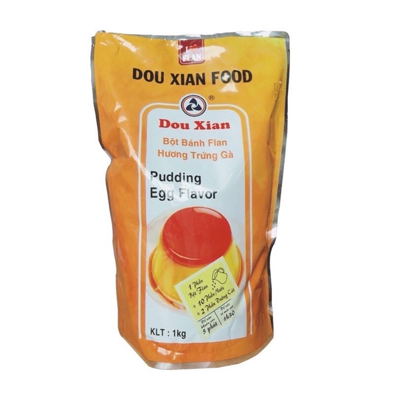 Bột Pudding/ Plan Hàng Huy Túi 1kg (Trứng, Trà Xanh, Socola, Khoai Môn, Dưa Lưới, Dâu, Đào)