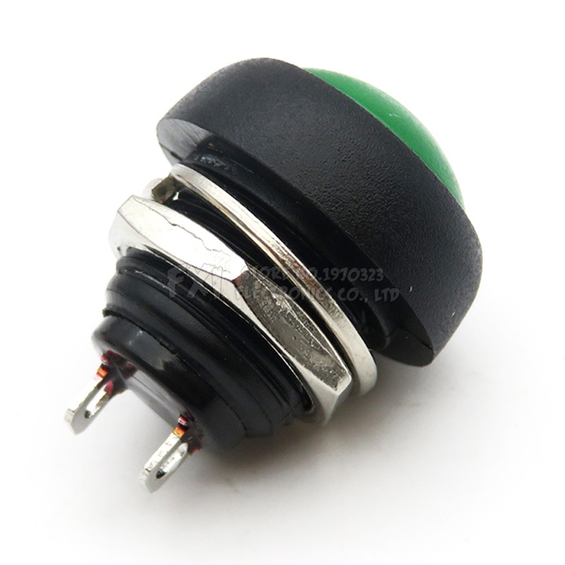 Set 6 Nút Nhấn Tròn 12mm Chống Nước PBS-33B Màu Trắng / Đen / Xanh Lá / Vàng / Xanh Dương