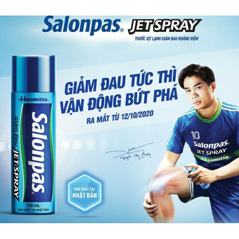 Xịt Salonpas Jet Spray chai 118ml