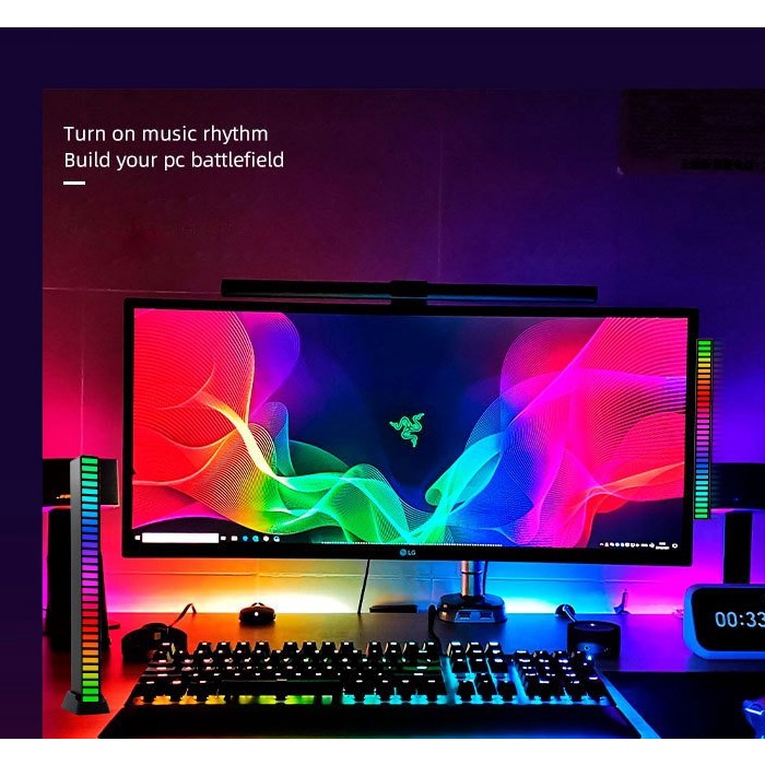 Thanh Đèn LED Nhiều Màu RGB Cảm Biến Âm Thanh