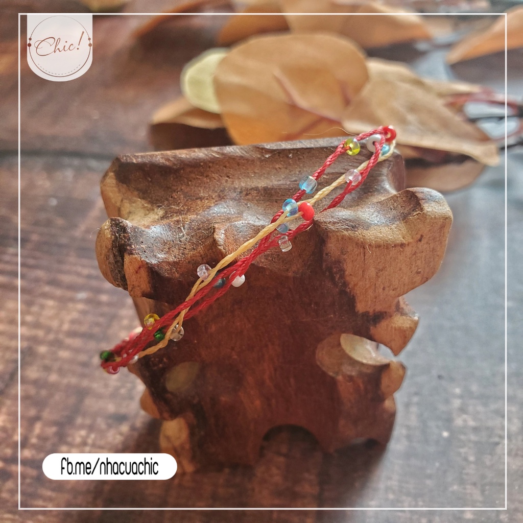 Vòng tay tết chỉ sáp thủ công - Vòng tay Boho DYI - Amity