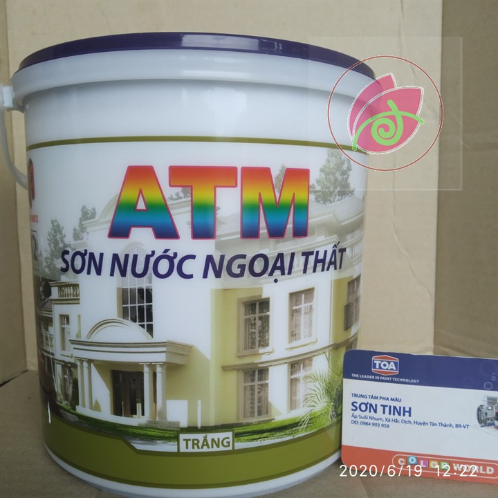 Sơn nước nội ngoại thất màu trắng ATM (3,5L) [Sơn chậu]