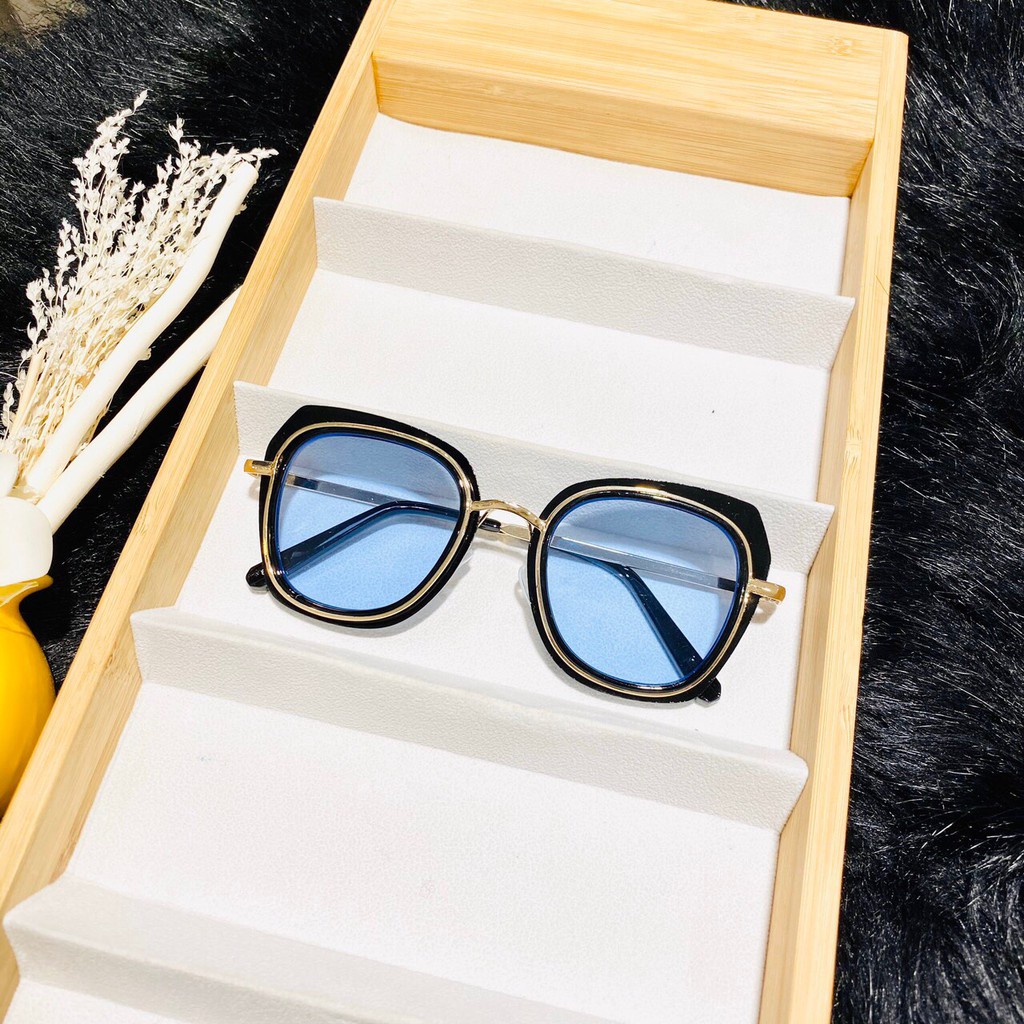 [Siêu Phẩm Kính Mát] Mắt Kính Thời Trang Hot Trend 1124 Có Viền Siêu Hot - Hazo