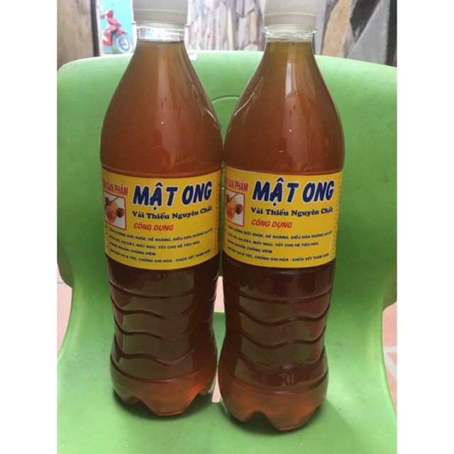 Mật ong hoa vải Bắc Giang hàng xịn nguyên chất 1 lít=1 chai.