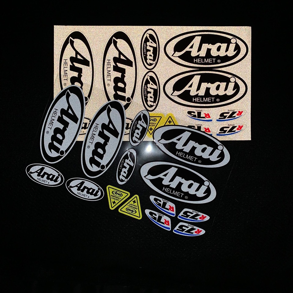 Sticker Phản Quang Dán Trang Trí Nón Bảo Hiểm Phong Cách Nhật Bản Độc Đáo