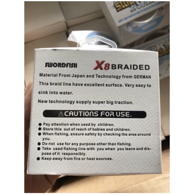 Dù Cá Kiếm X8 SWORDFISH JAPAN dài 150m 100% chất liệu PE tải cá siêu cao