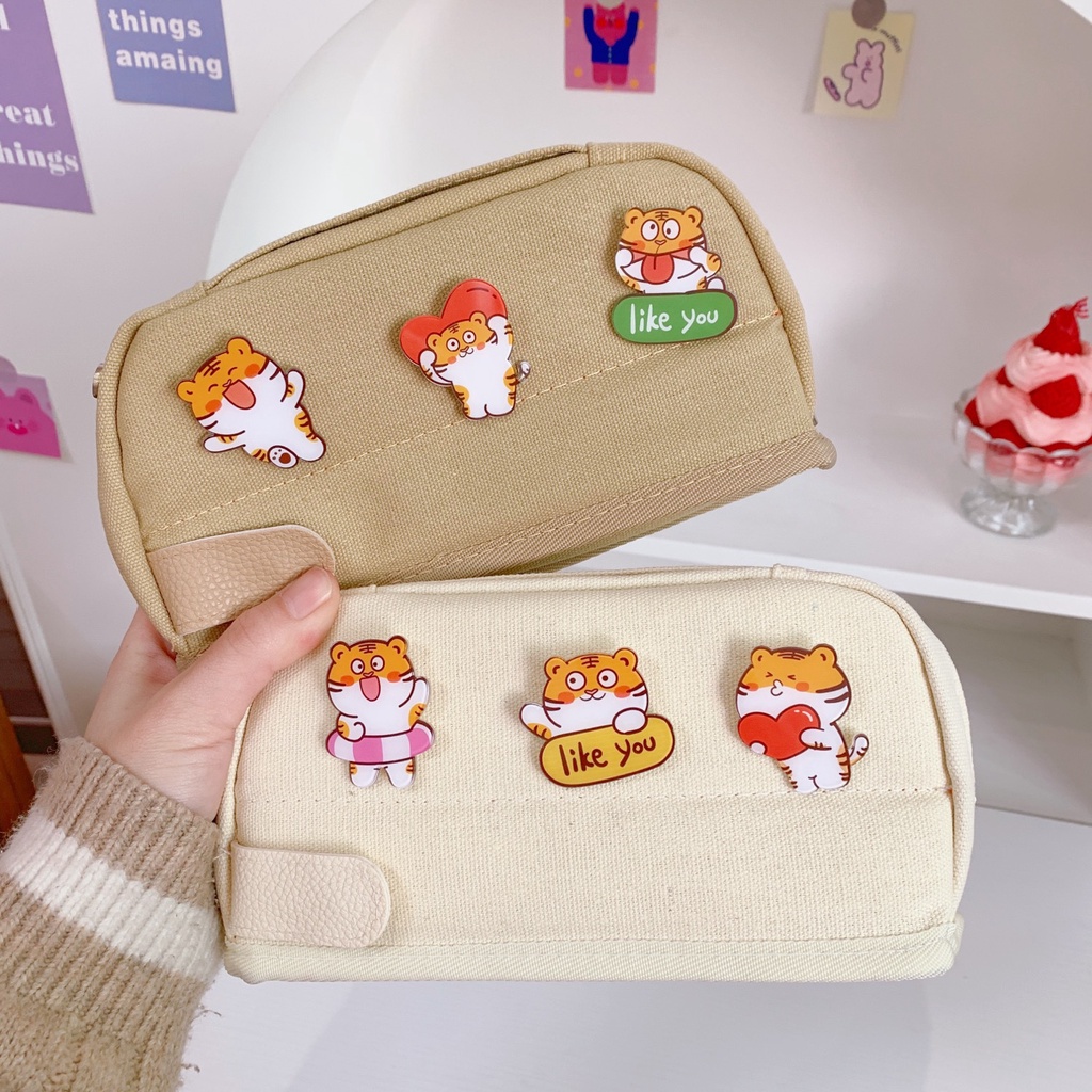 Hộp bút chì canvas thiết kế đa chức năng sáng tạo