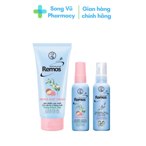 Remos Baby - Sản phẩm chống muỗi cho bé Hương Tinh Dầu Khuynh Diệp