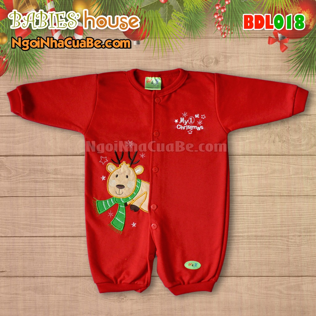 Bodysuit sơ sinh Tuần Lộc Noel ngộ nghĩnh