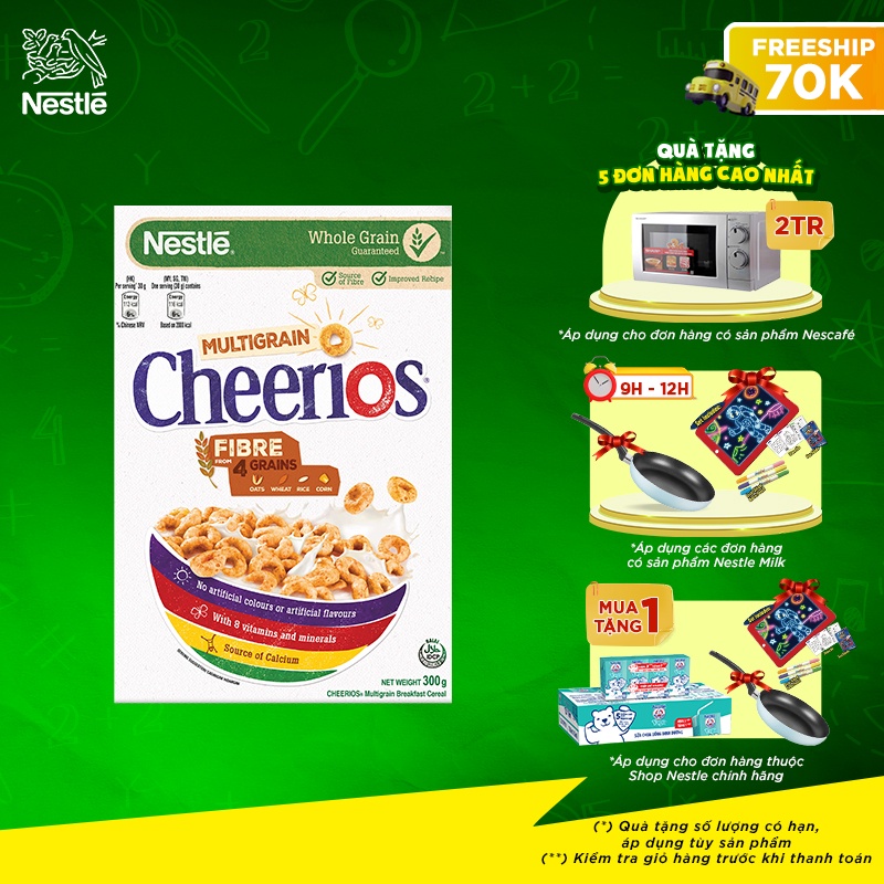Ngũ cốc ăn sáng Nestlé CHEERIOS hộp 300g