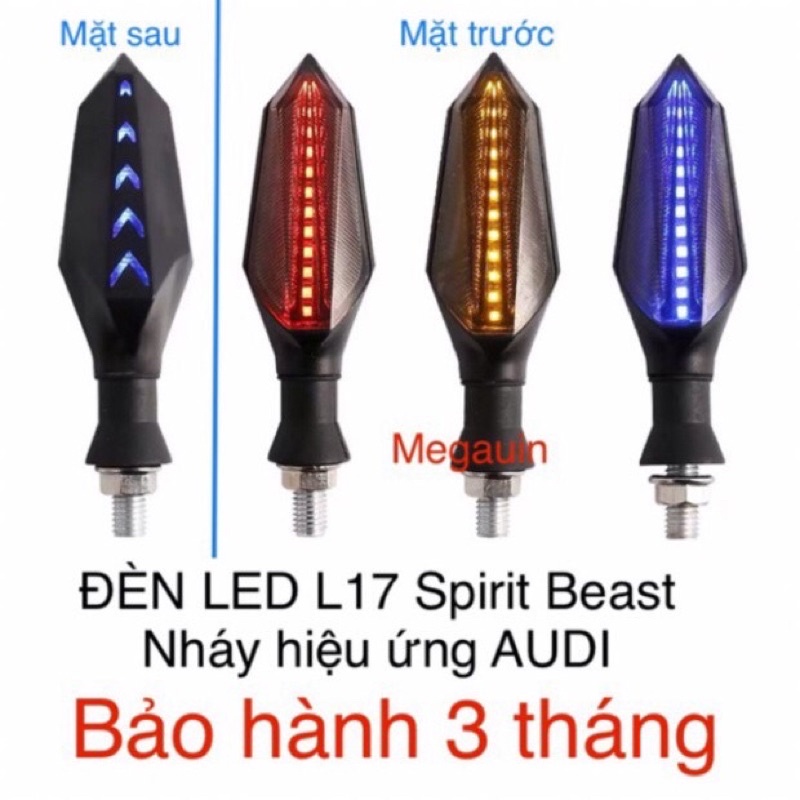 Xi nhan L17 loại 2 mặt led chạy audi gắn nhiều dòng xe