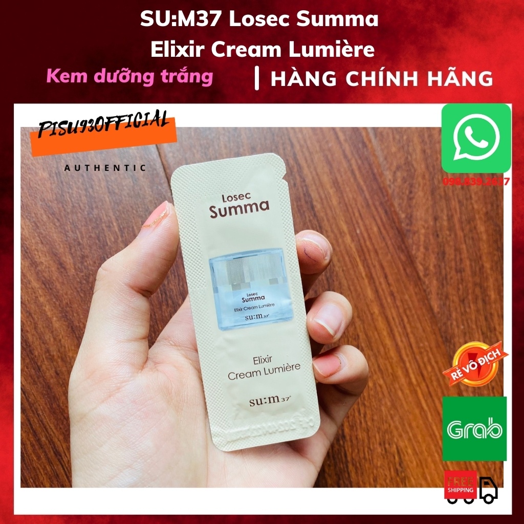 Kem dưỡng trắng, làm sáng da, chống lão hoá cao cấp Su:m37 Losec Summa Elixir Cream Lumiere 1ml - Hàn Quốc | BigBuy360 - bigbuy360.vn