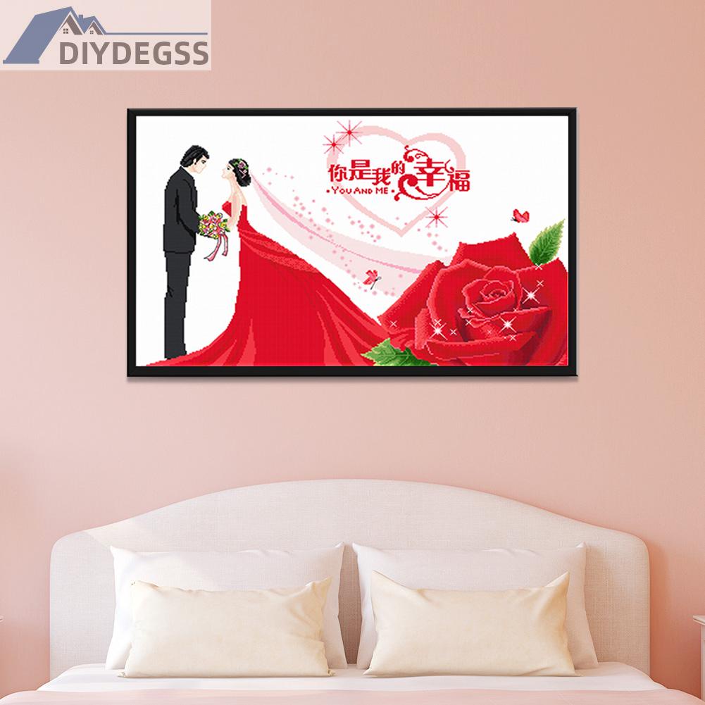 Bộ Tranh Thêu Chữ Thập Diy Hình Cô Dâu Chú Rể 11ct 2