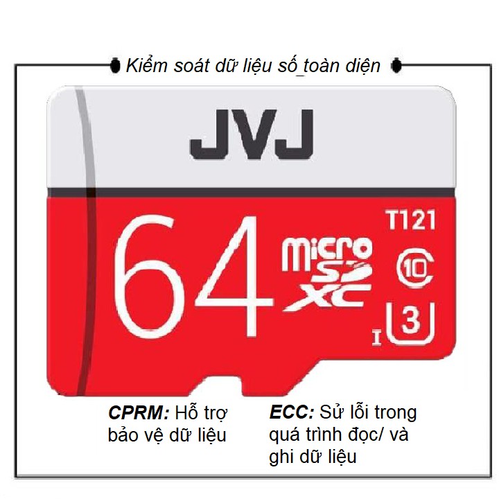 Thẻ nhớ 64Gb JVJ Pro U3 Class 10 - chuyên dụng cho CAMERA, Điện thoại, Máy ảnh,... tốc độ cao 95Mb-140Mb/s | BigBuy360 - bigbuy360.vn