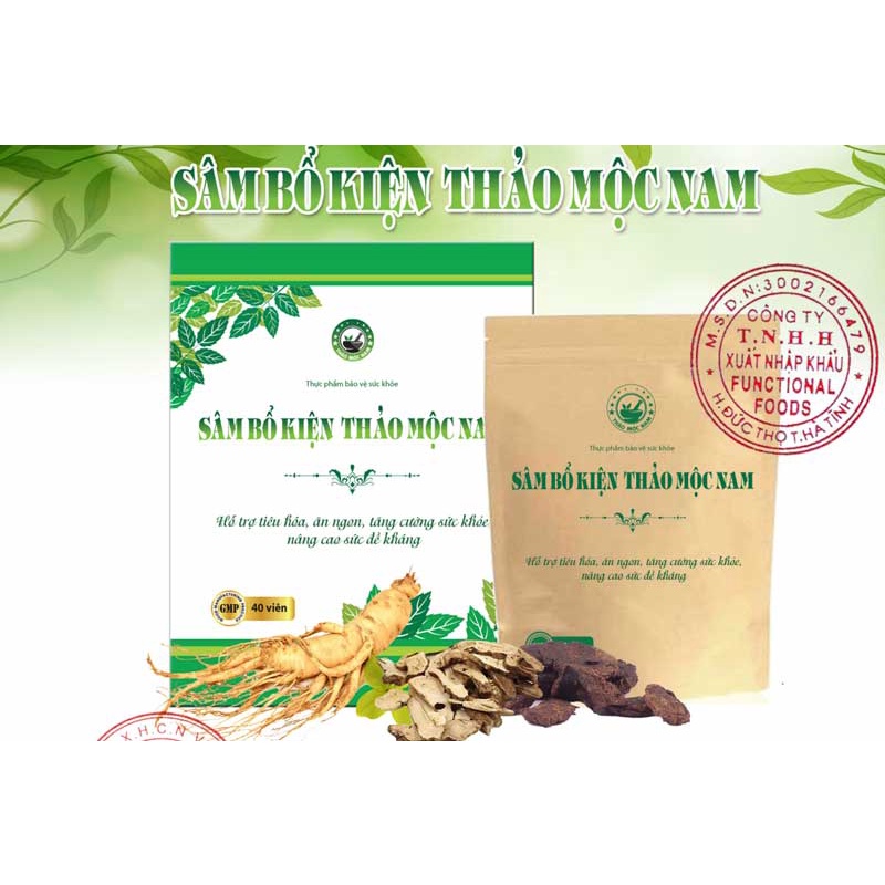 Sâm Bổ Kiện Thảo Mộc Nam - Hỗ trợ ăn ngon và tăng cường sức khỏe, nâng cao sức đề kháng (40 viên)