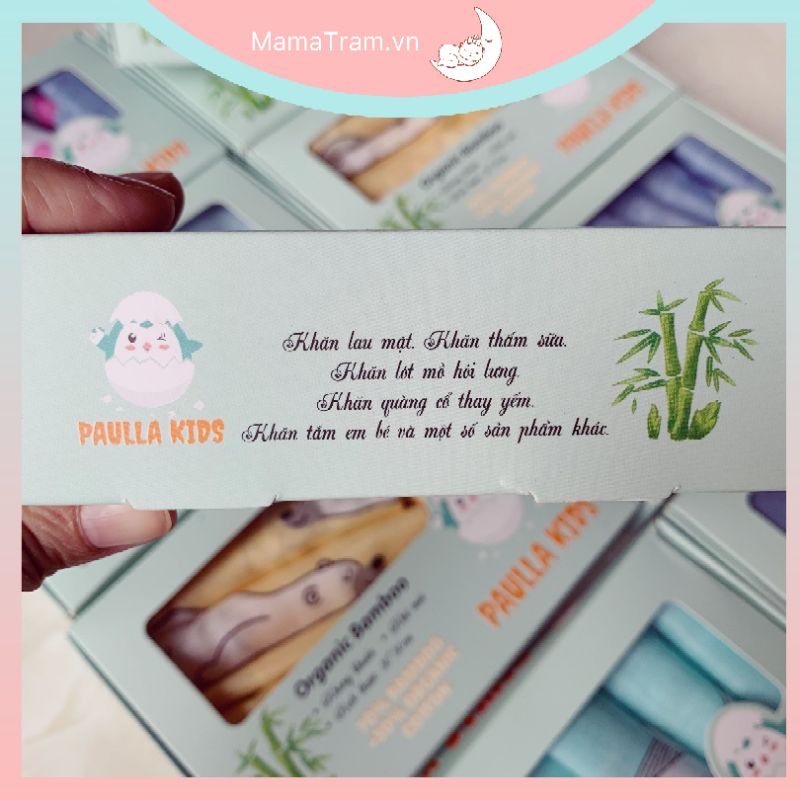 Khăn Sữa Sợi Tre PAULLA KIDS Không Xù Lông, An Toàn Cho Bé