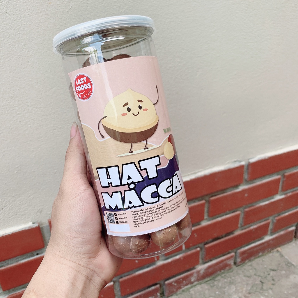 Hạt Macca tốt cho sức khỏe 500g  hũ pet tiện lợi,  ăn vặt LASTFOOD Hà Nội với đặc sản các vùng miền giá tốt