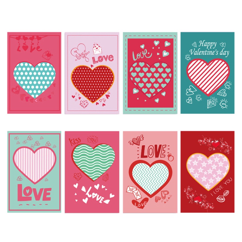 Set 8 Thiệp Chúc Mừng Ngày Lễ Tình Nhân