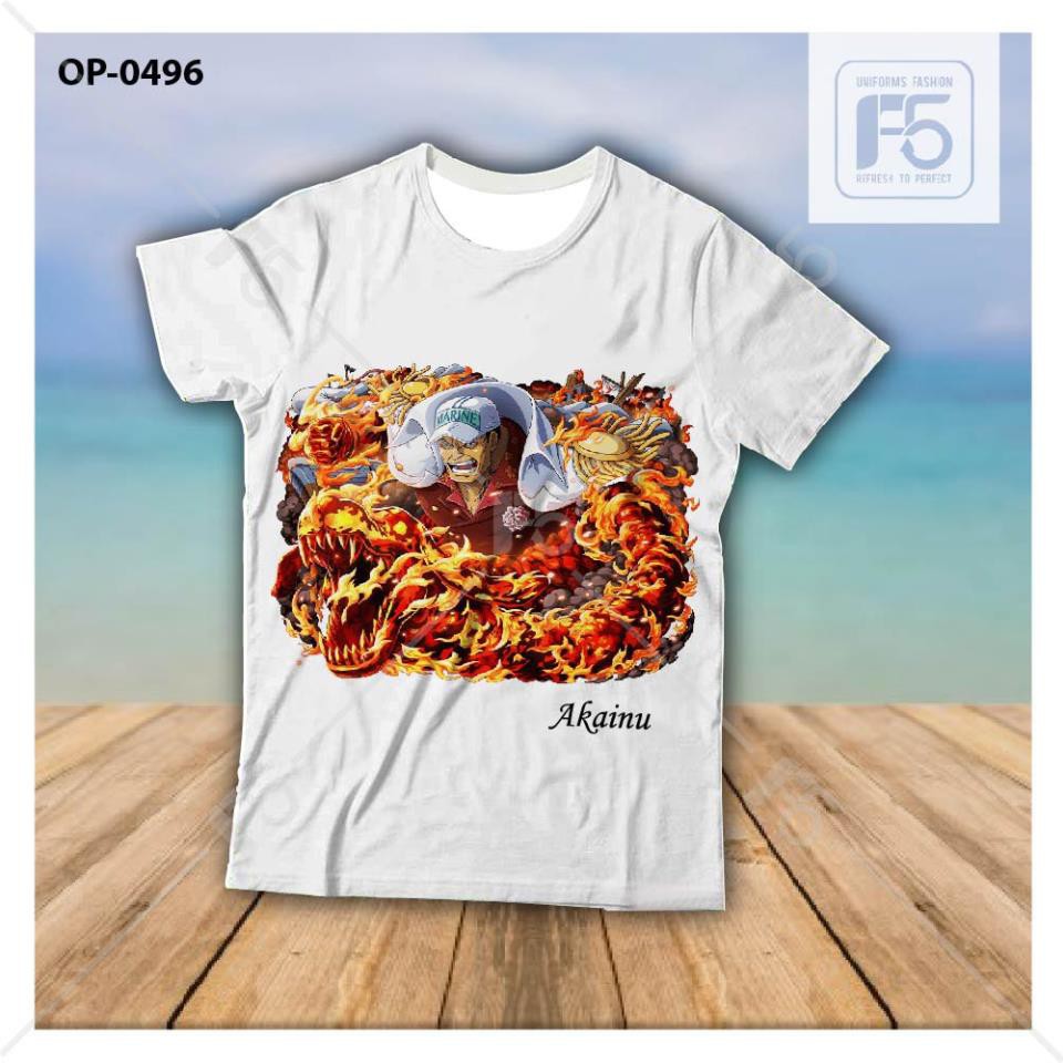 (SALE) Áo Thun Áo Phông OnePiece - Akainu Đô Đốc OP496