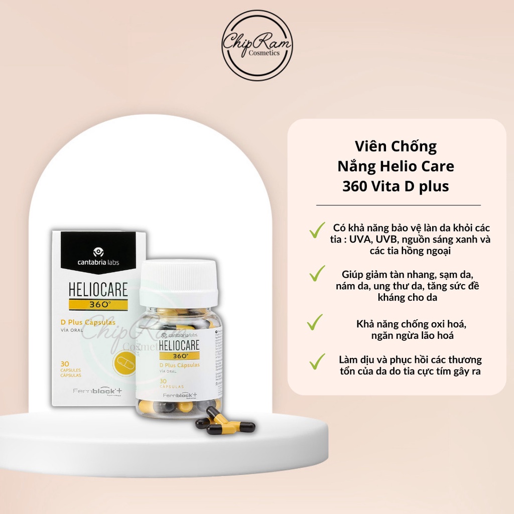 Viên Uống Chống Nắng HELIOCARE 360- 30 Viên Mẫu mới