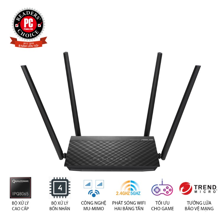 Thiết bị mạng Asus Router Wifi RT-AC1500UHP