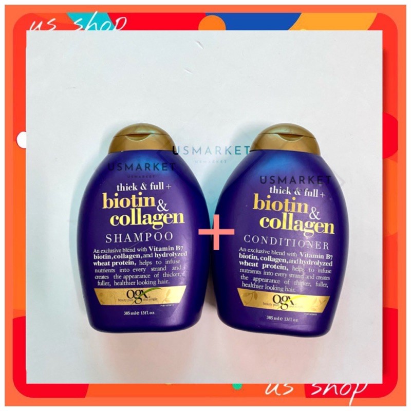 (SALE) COMBO DẦU GỘI + DẦU XẢ BIOTIN 385ML