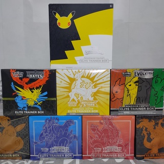 (ETB) Các loại hộp thẻ Pokemon Elite Trainer Box (Chính Hãng USA)