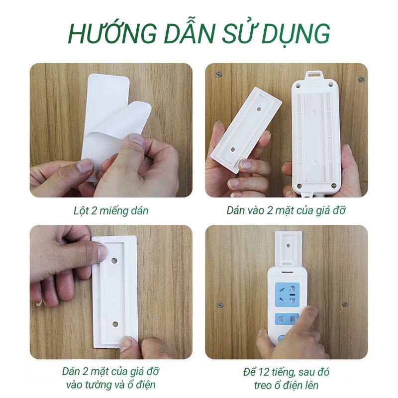 Miếng dán tường treo ổ cắm điện - đa năng, tiện dụng