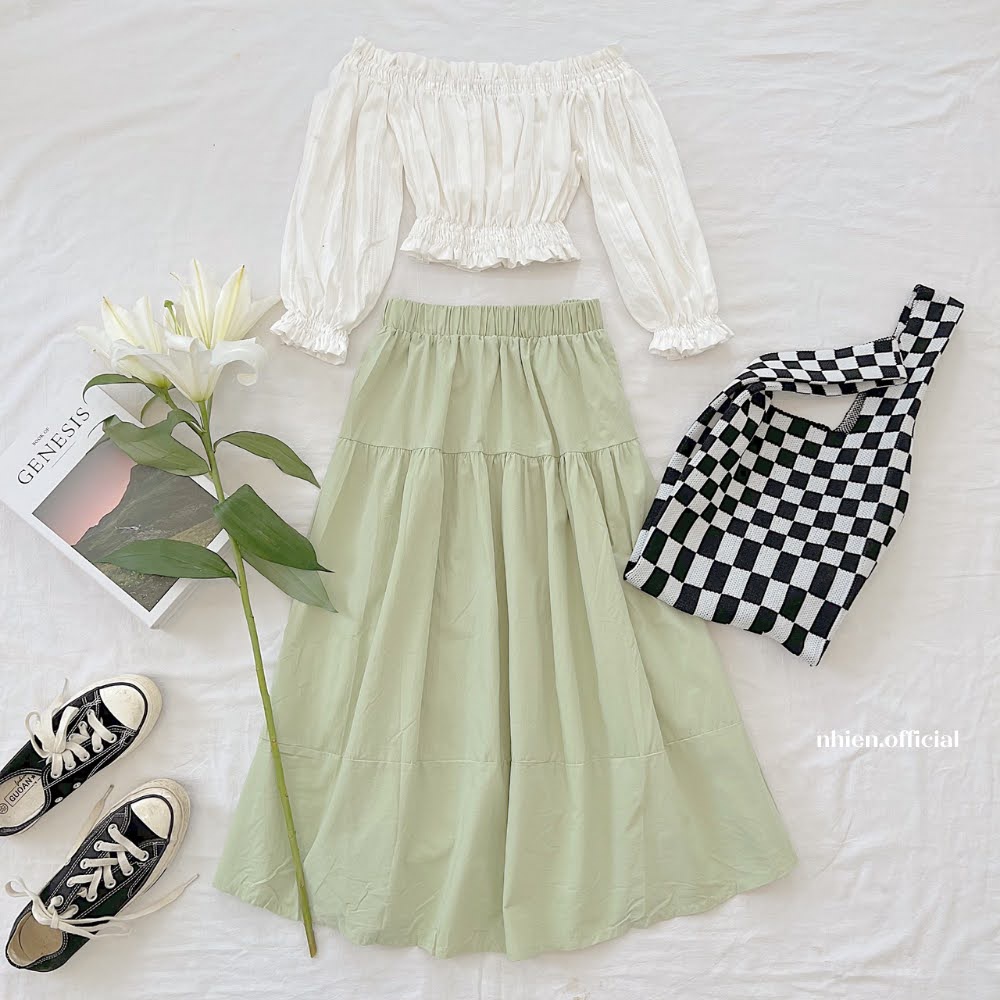 Chân Váy Lưng Chun BaSic Nữ_Nhienvintage BV23