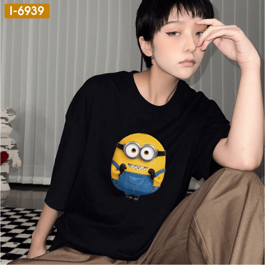 Áo Thun Nam Nữ In Hình Minion Vàng Niềng Răng Áo cổ tròn cotton mềm - Market King