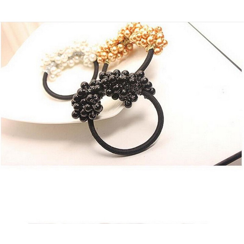 Set 2 Dây Cột Tóc Đính Ngọc Trai Nhân Tạo Thời Trang