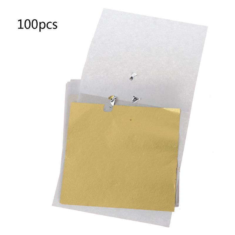 ✿ Set 100 Tấm Silicone Lá Vàng Làm Móng Nghệ Thuật DIY