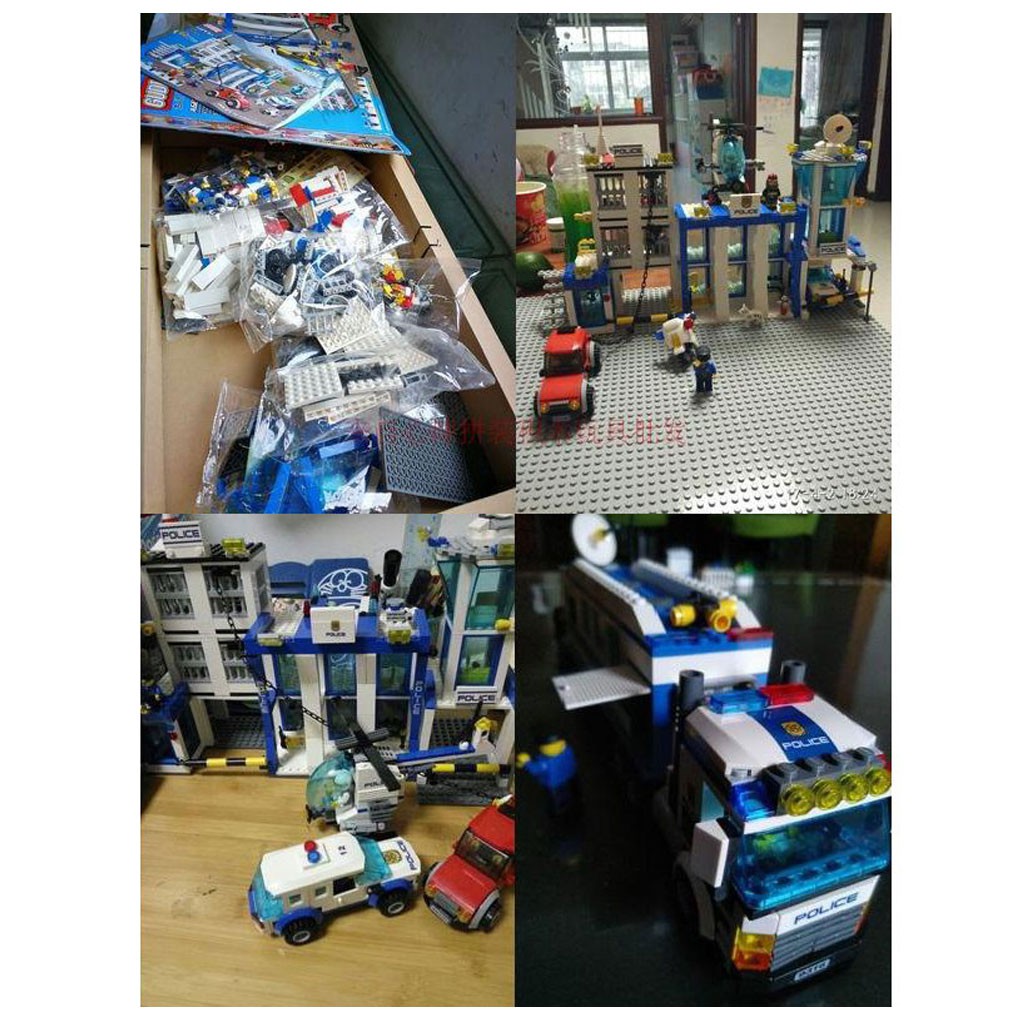 Đồ chơi lego city trạm cảnh sát thành phố giúp trẻ tư duy sáng tạo bộ lắp ghép với 870 mảnh ghép