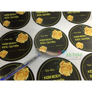 Tem nhãn decal NHỰA kháng nước
