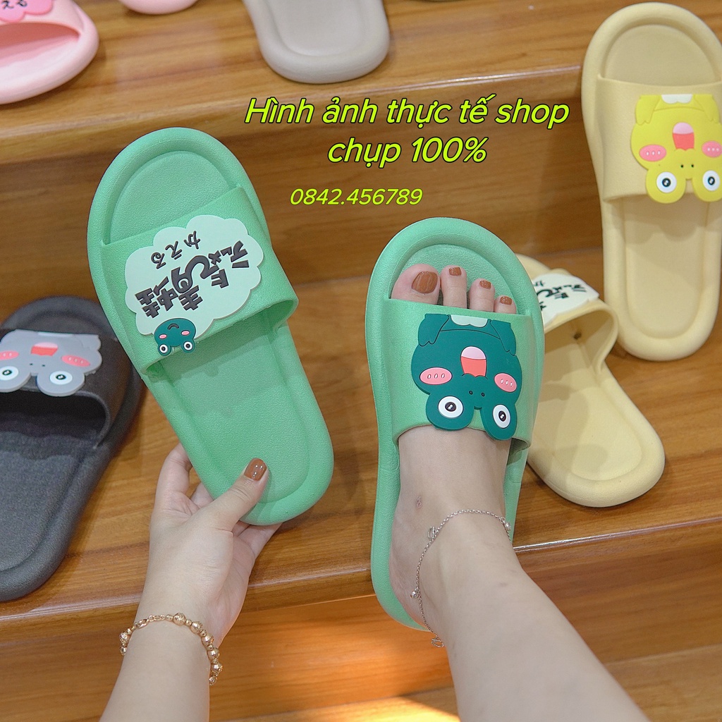 Dép Hình Con Ếch Siêu Cute Đáng Yêu,Dép Quai Ngang BUBBLE THE Frog Cao Cấp New 2022,Siêu Êm Loại 1 Cao Cấp