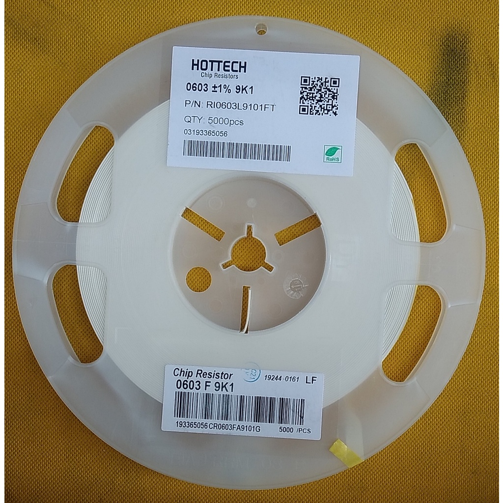 100 CHIẾC  TRỞ DÁN 0603 1% TỪ 3K6, 3K9, 4K3, 4K7, 5K1, 5K6, 6K8, 7K5, 8K2, đến 9K1