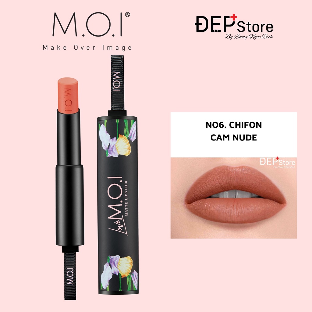 Set 3 son lì M.O.I Cosmetics LOVEMOI by Thùy Tiên tặng hộp + ví da 12g